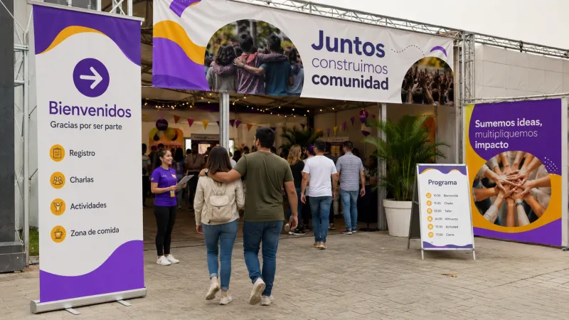 Apoyo visual para campañas y eventos
